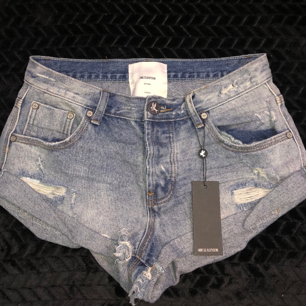 One Teaspoon  STORM BUOY  bandit  shorts sz: 25